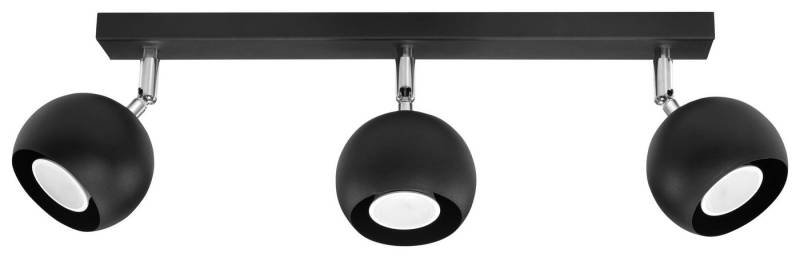 Licht-Erlebnisse Deckenstrahler FAVONIA, ohne Leuchtmittel, Deckenlampe Metall Schwarz L:45 cm 3xGU10 Retro Design Spot von Licht-Erlebnisse