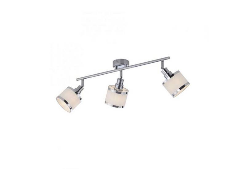 Licht-Erlebnisse Deckenstrahler FAYLEN, ohne Leuchtmittel, Metall E14 verstellbar Chrom Weiß 3-flammig länglich Modern von Licht-Erlebnisse