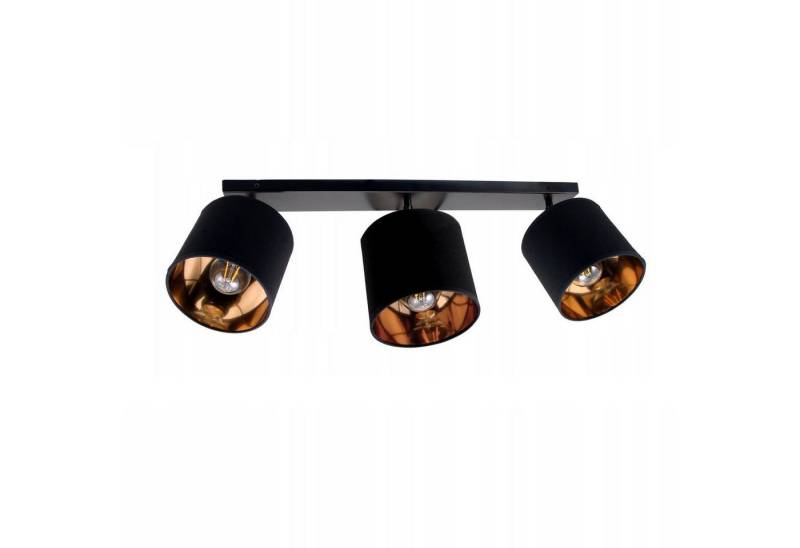 Licht-Erlebnisse Deckenstrahler HAIPIS, ohne Leuchtmittel, Stoff Metall verstellbar in Schwarz Gold E27 3-flammig länglich Licht-Erlebnisse Deckenstrahler HAIPIS, ohne Leuchtmittel, Stoff Metall verstellbar in Schwarz Gold E27 3-flammig länglich von Licht-Erlebnisse