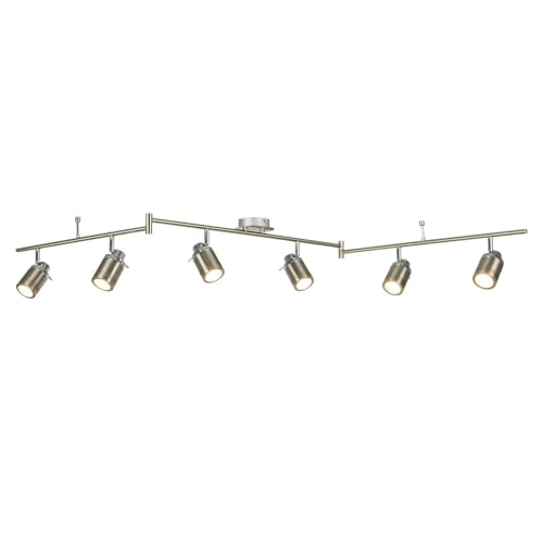 Licht-Erlebnisse Deckenstrahler IP44 180 cm lang XXL Badezimmerleuchte Decke 6-flammig in Silber matt GU10 Metall verstellbar Retro Design Deckenlampe Deckenleuchte Licht-Erlebnisse Deckenstrahler IP44 180 cm lang XXL Badezimmerleuchte Decke 6-flammig in Silber matt GU10 Metall verstellbar Retro Design Deckenlampe Deckenleuchte von Licht-Erlebnisse