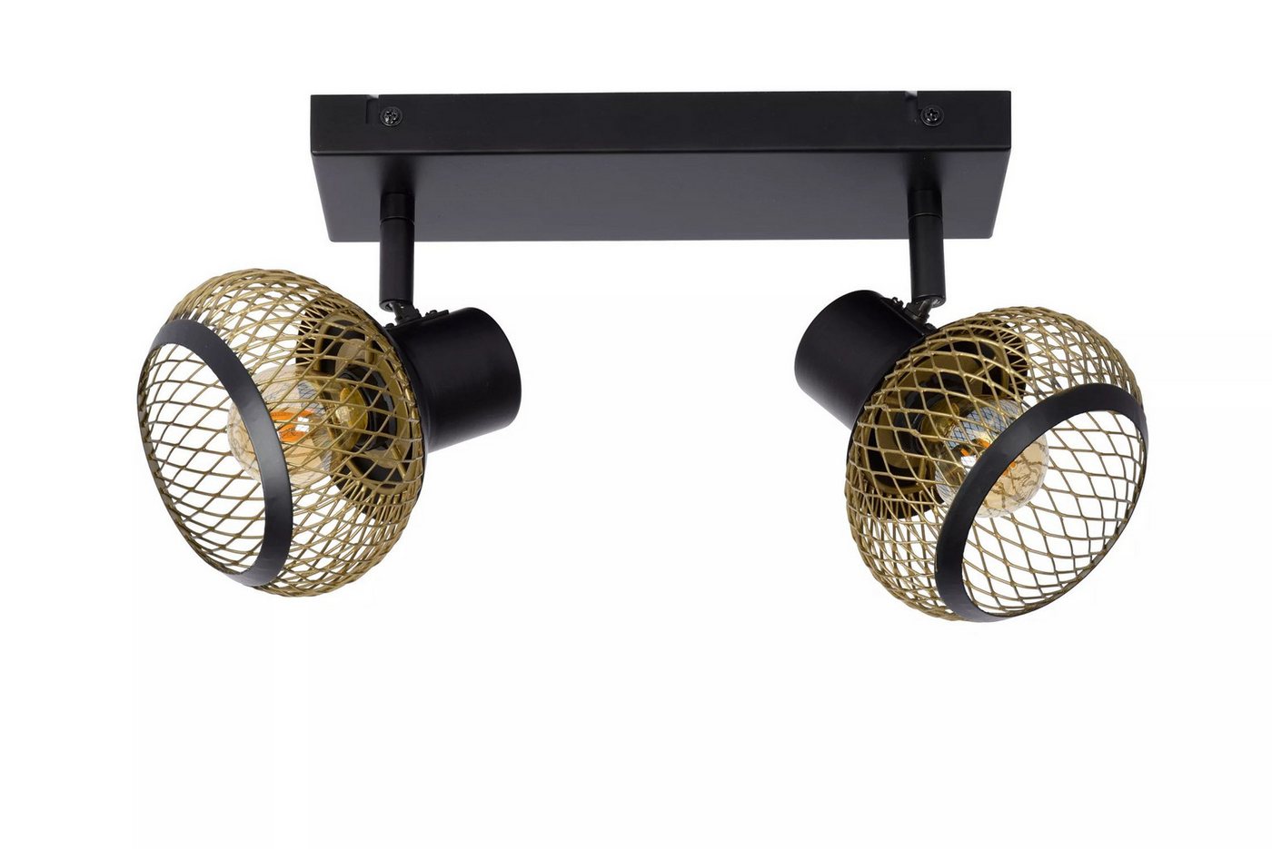 Licht-Erlebnisse Deckenstrahler JUVIK, ohne Leuchtmittel, Metall E14 verstellbar in Schwarz Gold 2-flammig länglich Spot Lampe Licht-Erlebnisse Deckenstrahler JUVIK, ohne Leuchtmittel, Metall E14 verstellbar in Schwarz Gold 2-flammig länglich Spot Lampe von Licht-Erlebnisse