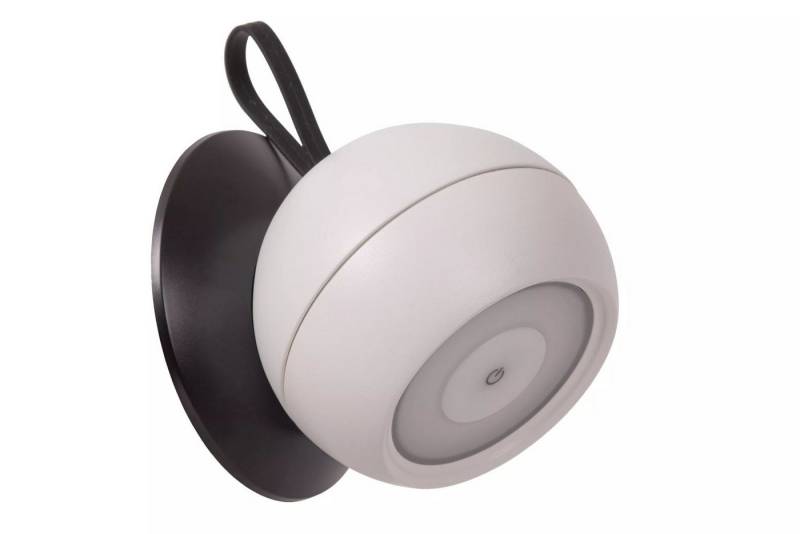 Licht-Erlebnisse Deckenstrahler NUNO, LED fest integriert, Warmweiß, LED Akku Dimmer Aluminium Touch verstellbar IP54 Schwarz Weiß 163 lm von Licht-Erlebnisse