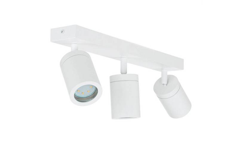 Licht-Erlebnisse Deckenstrahler PARKER, ohne Leuchtmittel, Weiß IP44 3-flammig GU10 Metall verstellbar Wohnzimmer Licht-Erlebnisse Deckenstrahler PARKER, ohne Leuchtmittel, Weiß IP44 3-flammig GU10 Metall verstellbar Wohnzimmer von Licht-Erlebnisse