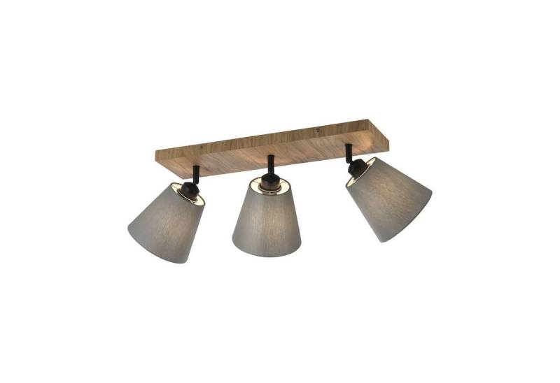 Licht-Erlebnisse Deckenstrahler SORMIN, ohne Leuchtmittel, Stoff verstellbar Natur Taupe Schwarz E27 3-flammig länglich Licht-Erlebnisse Deckenstrahler SORMIN, ohne Leuchtmittel, Stoff verstellbar Natur Taupe Schwarz E27 3-flammig länglich von Licht-Erlebnisse
