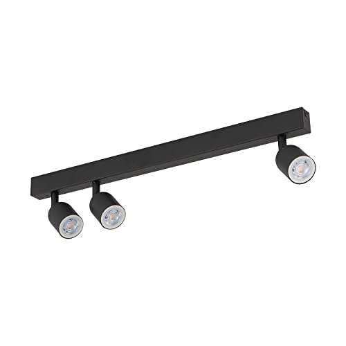 Licht-Erlebnisse Deckenstrahler Schwarz 74 cm lang GU10 Metall 3-flammig Deckenlampe Spot Wohnzimmer Esszimmer Licht-Erlebnisse Deckenstrahler Schwarz 74 cm lang GU10 Metall 3-flammig Deckenlampe Spot Wohnzimmer Esszimmer von Licht-Erlebnisse