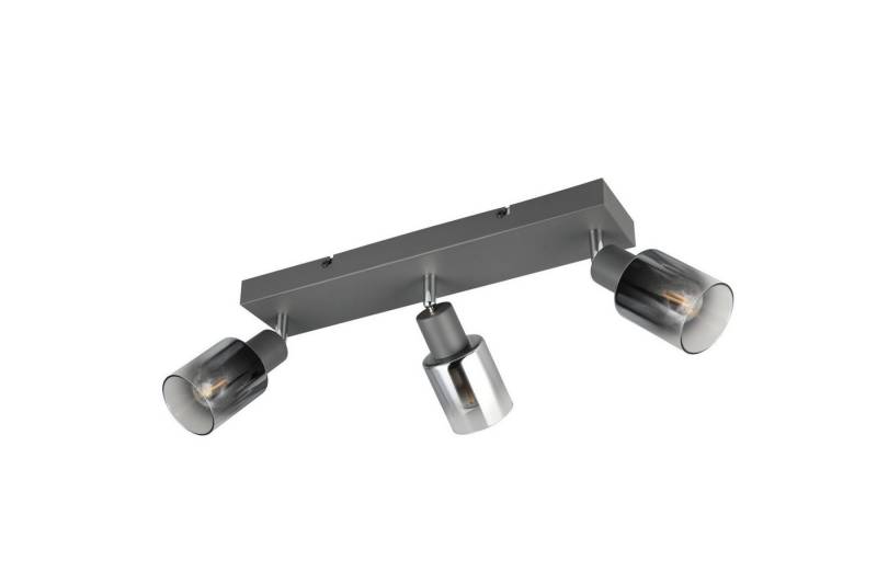 Licht-Erlebnisse Deckenstrahler WAALLO, ohne Leuchtmittel, Rauchglas Metall verstellbar Anthrazit E14 3-flammig länglich Modern Licht-Erlebnisse Deckenstrahler WAALLO, ohne Leuchtmittel, Rauchglas Metall verstellbar Anthrazit E14 3-flammig länglich Modern von Licht-Erlebnisse
