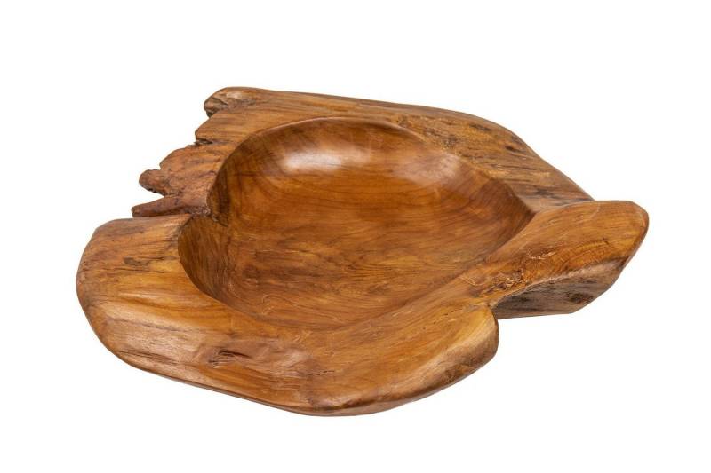 Licht-Erlebnisse Dekoschale MALTA, Teakholz Unikat Handarbeit B: 40 cm Obst Schlüssel Deko Schale von Licht-Erlebnisse
