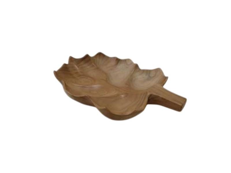 Licht-Erlebnisse Dekoschale TOBA, Teak Holz 32 x 22 x 5 cm Handarbeit Unikat von Licht-Erlebnisse