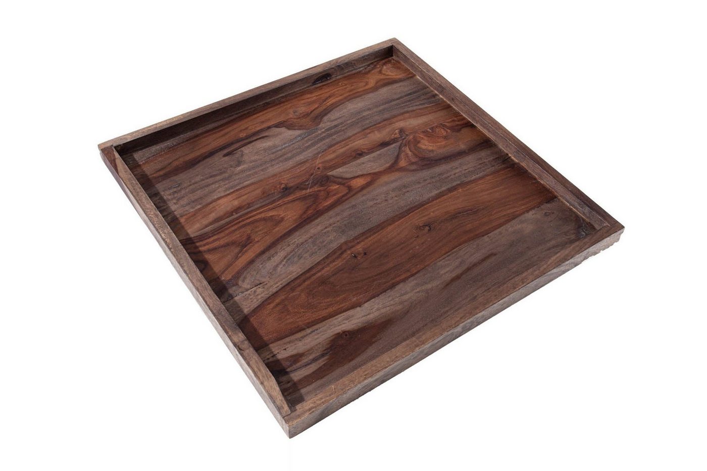 Licht-Erlebnisse Dekotablett MAKASSAR, Holz quadratisch 50 cm Holz Braun Grau Handarbeit Unikat Licht-Erlebnisse Dekotablett MAKASSAR, Holz quadratisch 50 cm Holz Braun Grau Handarbeit Unikat von Licht-Erlebnisse