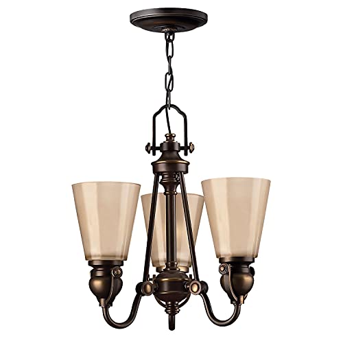 Licht-Erlebnisse Edler Kronleuchter ANABELL 7 in Bronze Beige 3-flmg verstellbar Esstisch Wohnzimmer Vintage Design Lampe von Licht-Erlebnisse