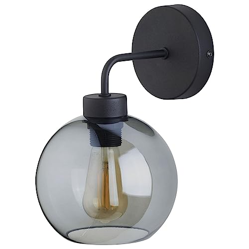 Licht-Erlebnisse Elegante Kugelwandlampe in Graphit Schwarz Design Beleuchtung Flur Treppenhaus Wand Lampe KALETE von Licht-Erlebnisse