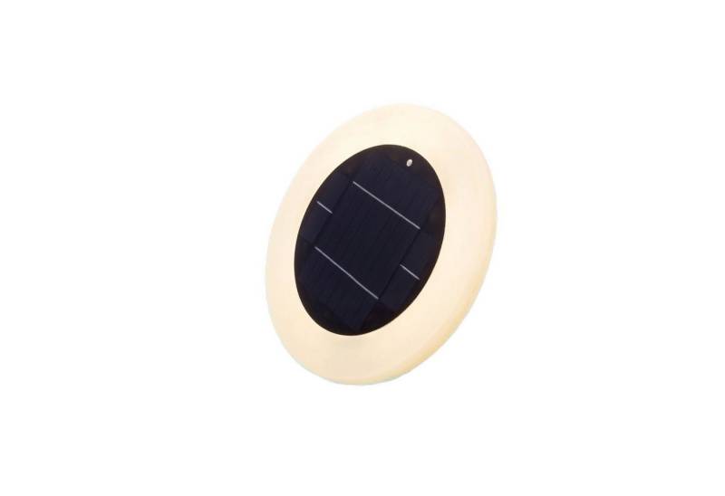 Licht-Erlebnisse Gartenleuchte AWAJI, LED fest integriert, Solar LED Farbwechsel Dimmer IP68 Ø 29 cm rund kabellos Saugnäpfe von Licht-Erlebnisse