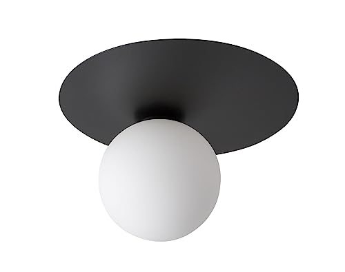 Licht-Erlebnisse Glas Deckenlampe STRUTI Metall in Schwarz Kugel rund Ø14cm G9 gemütliche Deckenleuchte Schlafzimmer Flur Licht-Erlebnisse Glas Deckenlampe STRUTI Metall in Schwarz Kugel rund Ø14cm G9 gemütliche Deckenleuchte Schlafzimmer Flur von Licht-Erlebnisse