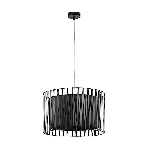 Licht-Erlebnisse Pendelleuchte Design aus Metall und Stoff in schwarz D:50cm E27 für Esszimmer Küche Wohnzimmer Hängeleuchte Pendellampe Hängelampe Innen Licht-Erlebnisse Pendelleuchte Design aus Metall und Stoff in schwarz D:50cm E27 für Esszimmer Küche Wohnzimmer Hängeleuchte Pendellampe Hängelampe Innen von Licht-Erlebnisse