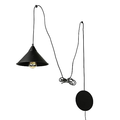 Licht-Erlebnisse Hängeleuchte flexibel aufhängbar mit Kabel + Stecker aus Metall schwarz E27 für Arbeitsbereich Schlafzimmer Wohnzimmer Hängelampe Decke Pendelleuchte Licht-Erlebnisse Hängeleuchte flexibel aufhängbar mit Kabel + Stecker aus Metall schwarz E27 für Arbeitsbereich Schlafzimmer Wohnzimmer Hängelampe Decke Pendelleuchte von Licht-Erlebnisse