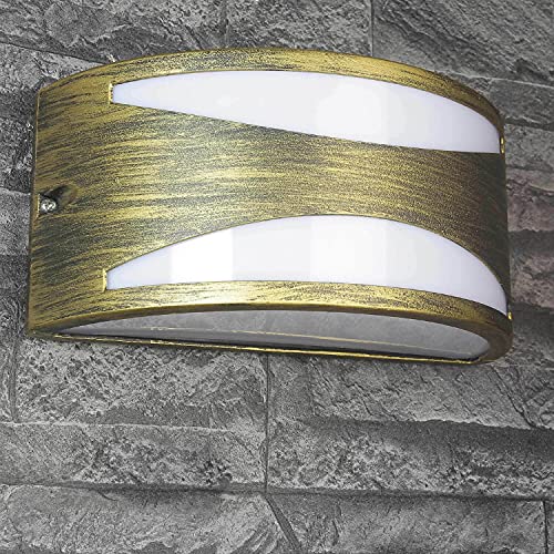 Licht-Erlebnisse Halbrunde Außenwandlampe YORK wetterbeständig mit IP54 Außenleuchte Wand E27 von Licht-Erlebnisse