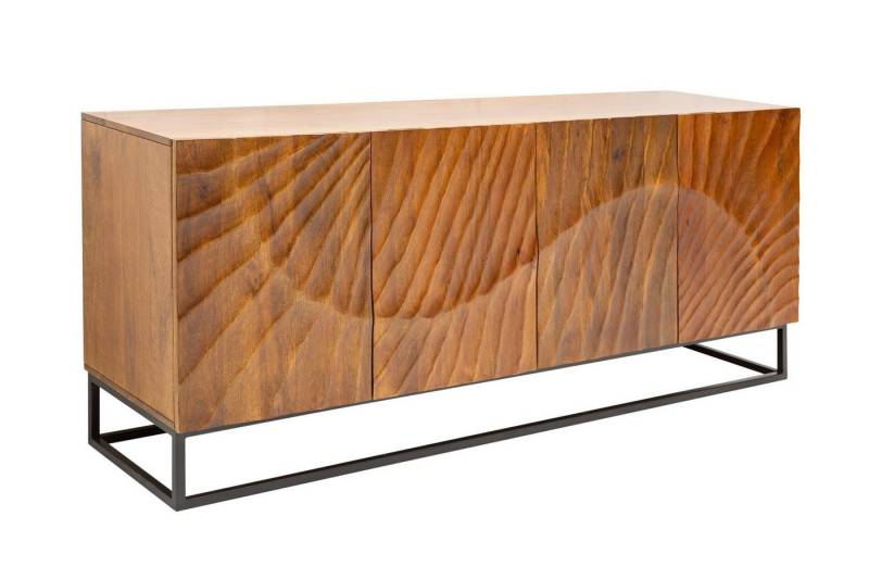 Licht-Erlebnisse Kommode LORIEN, Mangoholz Metall 177 x 76 cm Natur Schwarz Handarbeit Licht-Erlebnisse Kommode LORIEN, Mangoholz Metall 177 x 76 cm Natur Schwarz Handarbeit von Licht-Erlebnisse