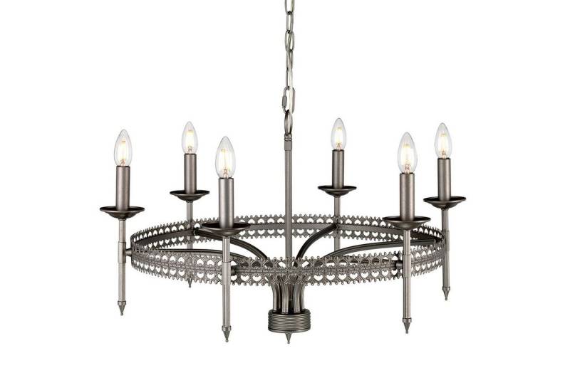 Licht-Erlebnisse Kronleuchter CAMELOT 2, ohne Leuchtmittel, Lüster E14 Eisen Esstisch Esszimmer Metall Modern Hängelampe von Licht-Erlebnisse