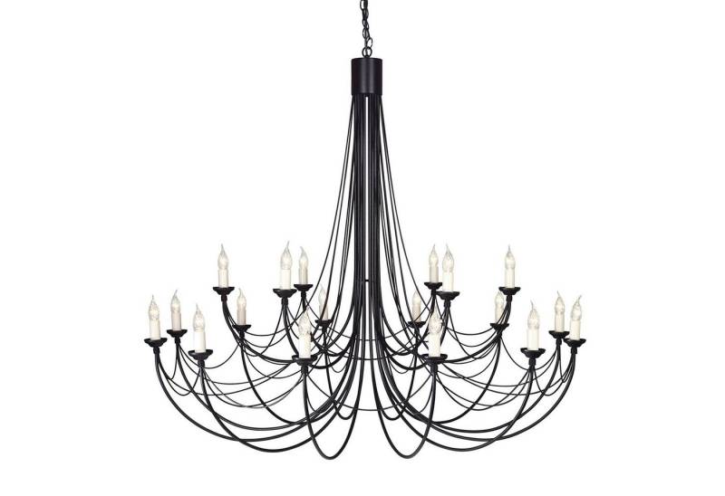 Licht-Erlebnisse Kronleuchter GOTICA 1, ohne Leuchtmittel, Lüster Schwarz Esstisch Esszimmer Metall E14 Pendelleuchte von Licht-Erlebnisse
