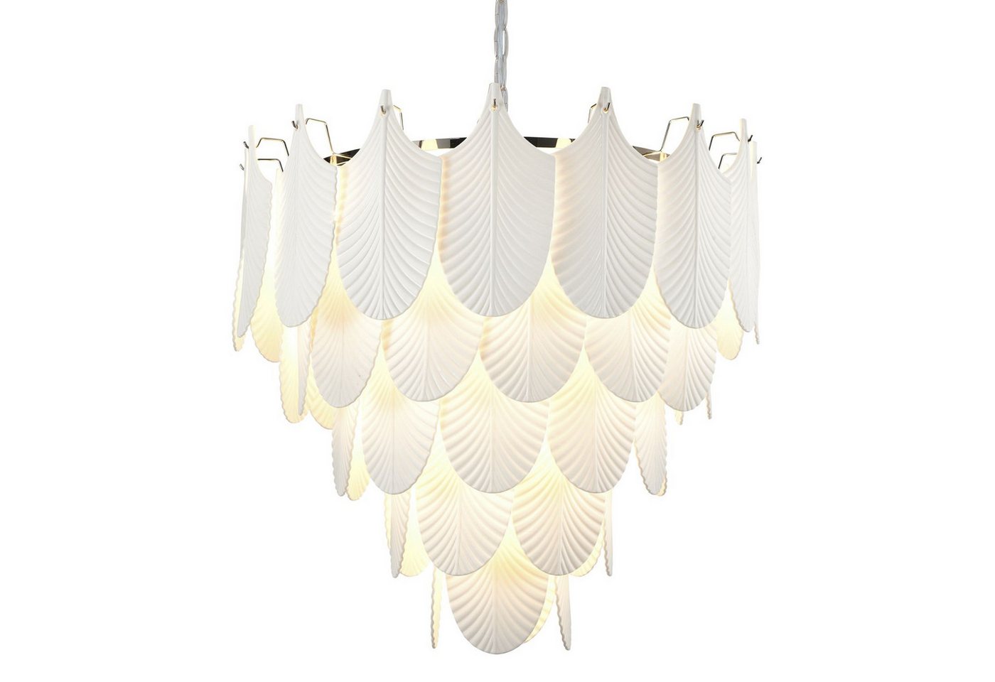 Licht-Erlebnisse Kronleuchter ORESIN, ohne Leuchtmittel, Keramik Metall Ø 76 cm H: max. 135 cm verstellbar E14 Weiß Nickel Licht-Erlebnisse Kronleuchter ORESIN, ohne Leuchtmittel, Keramik Metall Ø 76 cm H: max. 135 cm verstellbar E14 Weiß Nickel von Licht-Erlebnisse