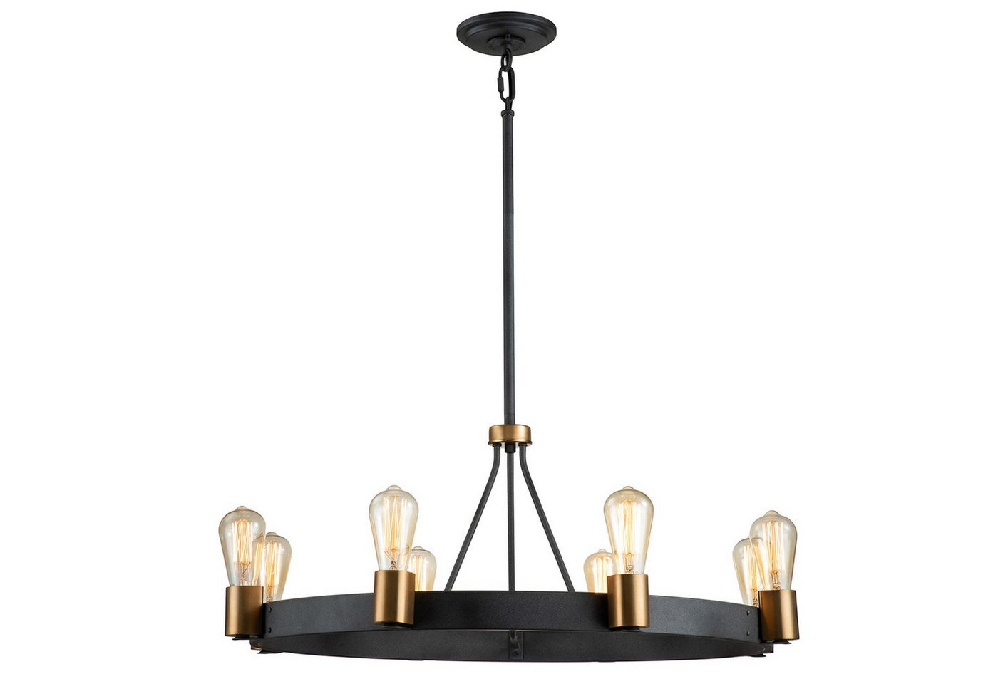 Licht-Erlebnisse Kronleuchter QUINT, ohne Leuchtmittel, Metall H: max. 122,5 cm D: 82,9 cm in Zink Antik Messing Antik E27 Licht-Erlebnisse Kronleuchter QUINT, ohne Leuchtmittel, Metall H: max. 122,5 cm D: 82,9 cm in Zink Antik Messing Antik E27 von Licht-Erlebnisse
