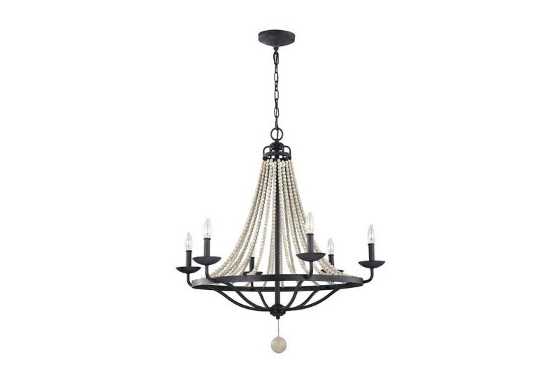 Licht-Erlebnisse Kronleuchter TALVI, ohne Leuchtmittel, Metall H: max. 241,9 cm dunkles verwittertes Zink Grau Antik Rustikal von Licht-Erlebnisse