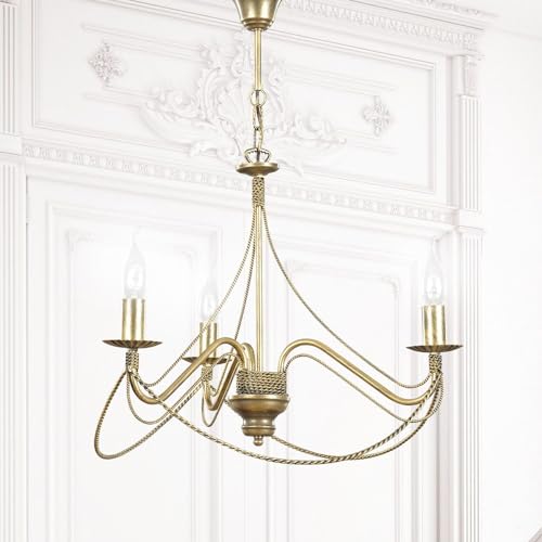 Licht-Erlebnisse Kronleuchter TORI elegant Lüster aus Metall in Gold Antik 3-flammig E14 Ø53cm Esszimmer Wohnzimmer Leuchter Decke Hängeleuchte Hängelampe Jugendstil Licht-Erlebnisse Kronleuchter TORI elegant Lüster aus Metall in Gold Antik 3-flammig E14 Ø53cm Esszimmer Wohnzimmer Leuchter Decke Hängeleuchte Hängelampe Jugendstil von Licht-Erlebnisse