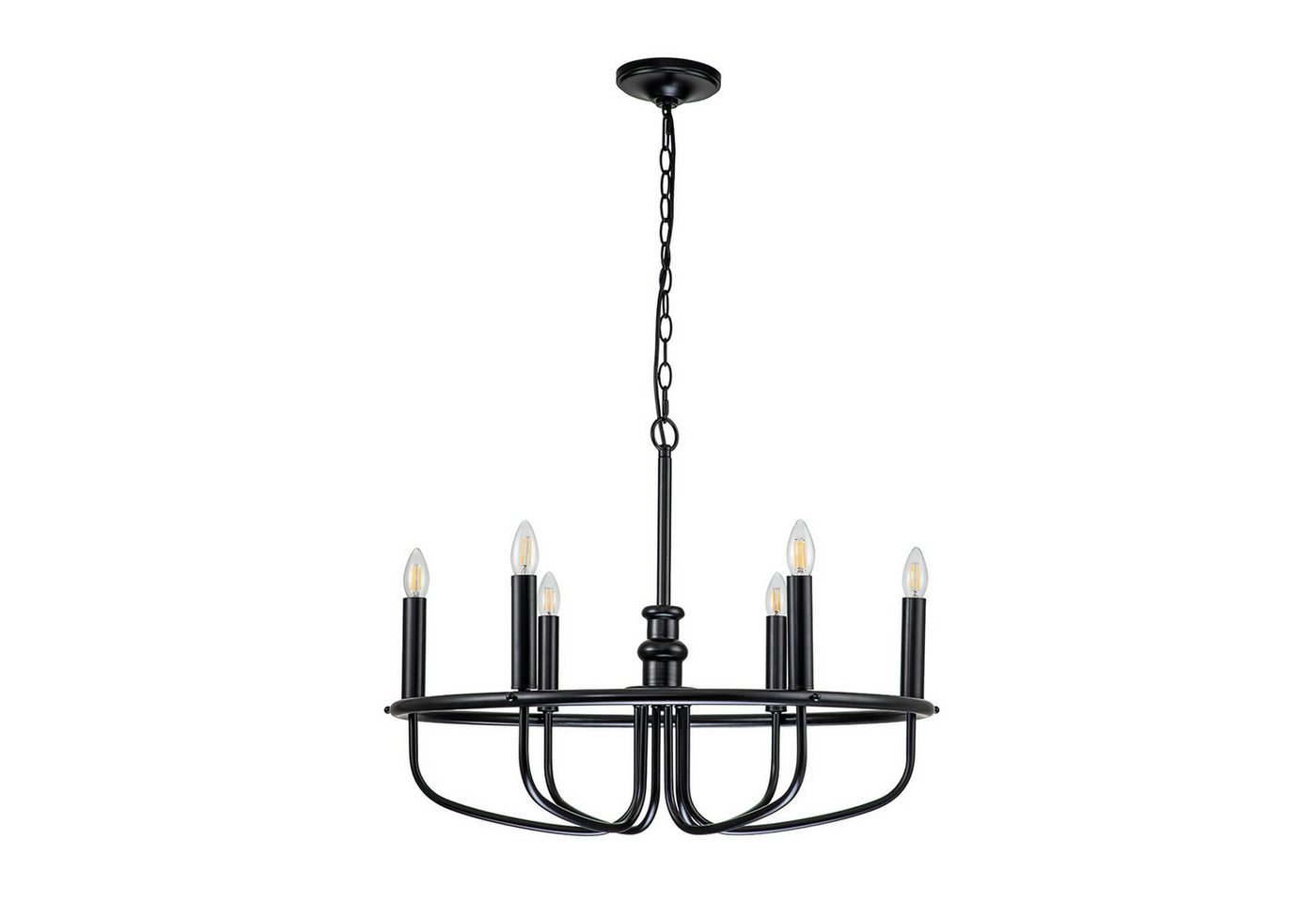 Licht-Erlebnisse Kronleuchter VIGO, ohne Leuchtmittel, Metall E14 B: 73 cm H: max. 192,2 cm Schwarz Modern Licht-Erlebnisse Kronleuchter VIGO, ohne Leuchtmittel, Metall E14 B: 73 cm H: max. 192,2 cm Schwarz Modern von Licht-Erlebnisse