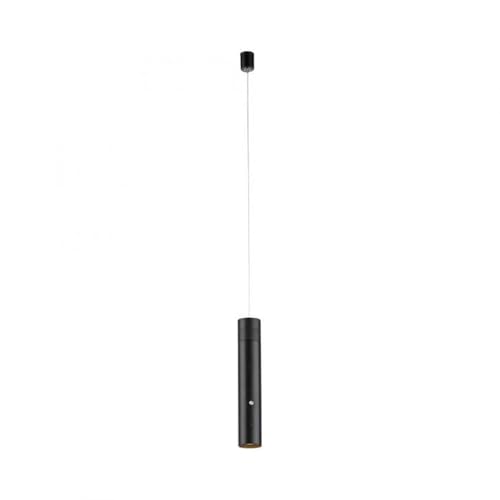 Licht-Erlebnisse LED Akku Pendelleuchte Metall Schwarz Küche Esstisch Esszimmer Ø4 cm rund 3 W 300 lm Touch Dimmer Kopf abnehmbar akzentuiert Moderne Hängelampe MALVER von Licht-Erlebnisse