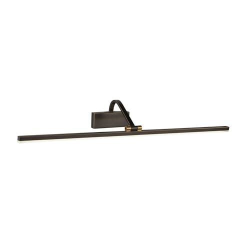 LED Bilderleuchte groß 70 cm lang in Schwarz-Gold Antik 3000 K 963 lm verstellbar Metall Jugendstil Bilderlampe Wohnzimmer von Licht-Erlebnisse