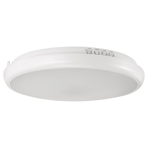 Licht-Erlebnisse LED Feuchtraumleuchte mit Bewegungsmelder IP65 rund D: 30 cm Weiß 4000 K 3040 lm Deckenlampe außen Badezimmerlampe Terrassenlampe von Licht-Erlebnisse