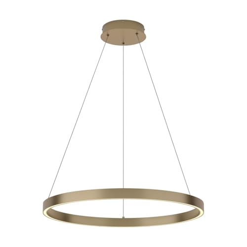 Licht-Erlebnisse LED Kronleuchter rund Ø 60 cm H: max. 120 cm in Messing warmweiß 3000 K 2200 lm hell Modern Lüster Hängelampe Esstisch Hängeleuchte Wohnzimmer Licht-Erlebnisse LED Kronleuchter rund Ø 60 cm H: max. 120 cm in Messing warmweiß 3000 K 2200 lm hell Modern Lüster Hängelampe Esstisch Hängeleuchte Wohnzimmer von Licht-Erlebnisse