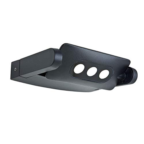 Licht-Erlebnisse LED Wandlampe Aluminium IP65 verstellbar außen Modern ARTHEL Wandleuchte Außen Haustür Hauseingang Terrasse von Licht-Erlebnisse