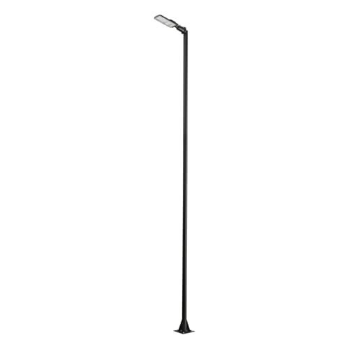 Licht-Erlebnisse LED Wegeleuchte IP65 Schwarz 392 cm hoch XXL 3000 K 5700 lm Aluminium Metall Modern Stehleuchte außen Garten Straßenlaterne von Licht-Erlebnisse