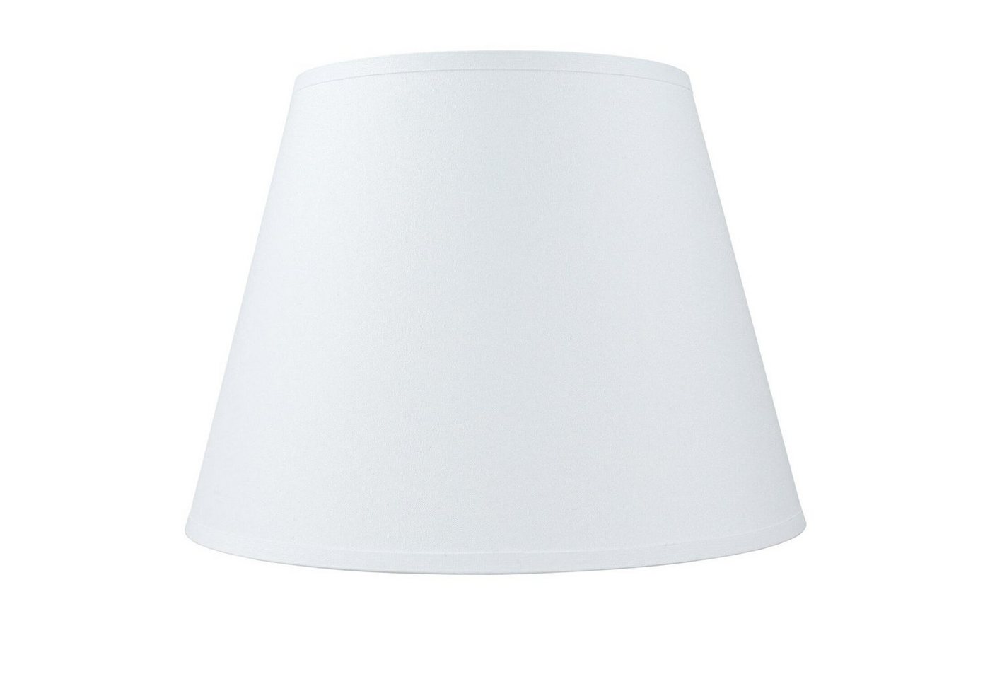 Licht-Erlebnisse Lampenschirm WILLOW, Stoffschirm für Tischleuchte Tischlampe E14 konisch Ø 25 cm Weiß von Licht-Erlebnisse