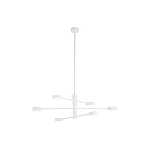 Licht-Erlebnisse Moderne Deckenleuchte Weiß drehbar H:85cm 6-flammig GX53 Wohnzimmer Esstisch Deckenlampe ONORA von Licht-Erlebnisse