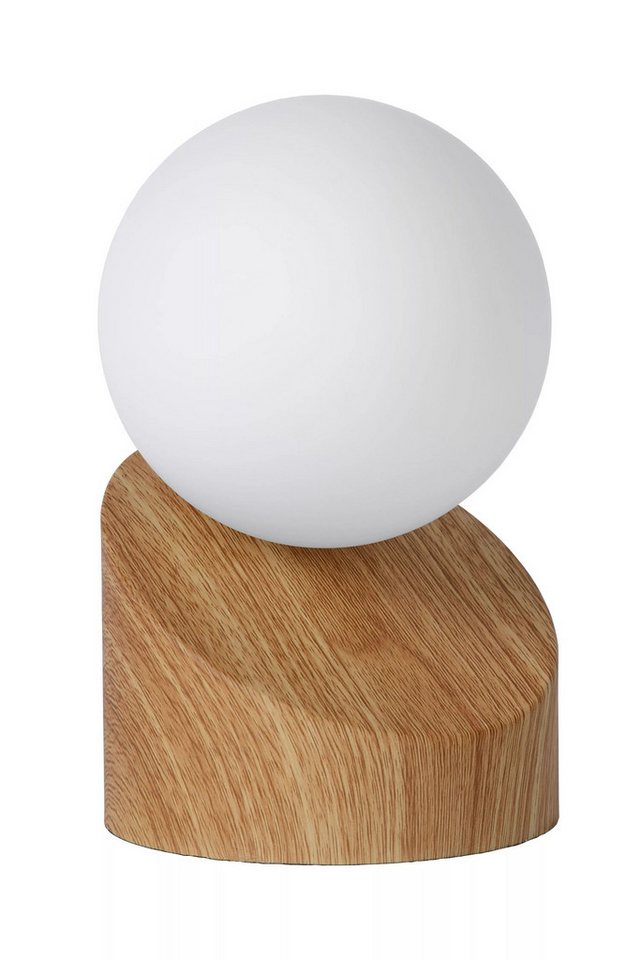 Licht-Erlebnisse Nachttischlampe AVENOR, ohne Leuchtmittel, Glas Metall rund D: 10 cm 16 cm hoch Holz Weiß G9 Kugelschirm Modern Licht-Erlebnisse Nachttischlampe AVENOR, ohne Leuchtmittel, Glas Metall rund D: 10 cm 16 cm hoch Holz Weiß G9 Kugelschirm Modern von Licht-Erlebnisse