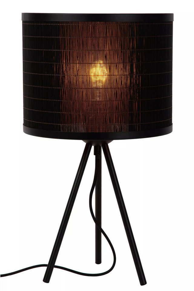 Licht-Erlebnisse Nachttischlampe LIRAV, ohne Leuchtmittel, Holz Metall D: 26 cm rund 45 cm hoch Tripod Schwarz Natur E27 Modern Licht-Erlebnisse Nachttischlampe LIRAV, ohne Leuchtmittel, Holz Metall D: 26 cm rund 45 cm hoch Tripod Schwarz Natur E27 Modern von Licht-Erlebnisse
