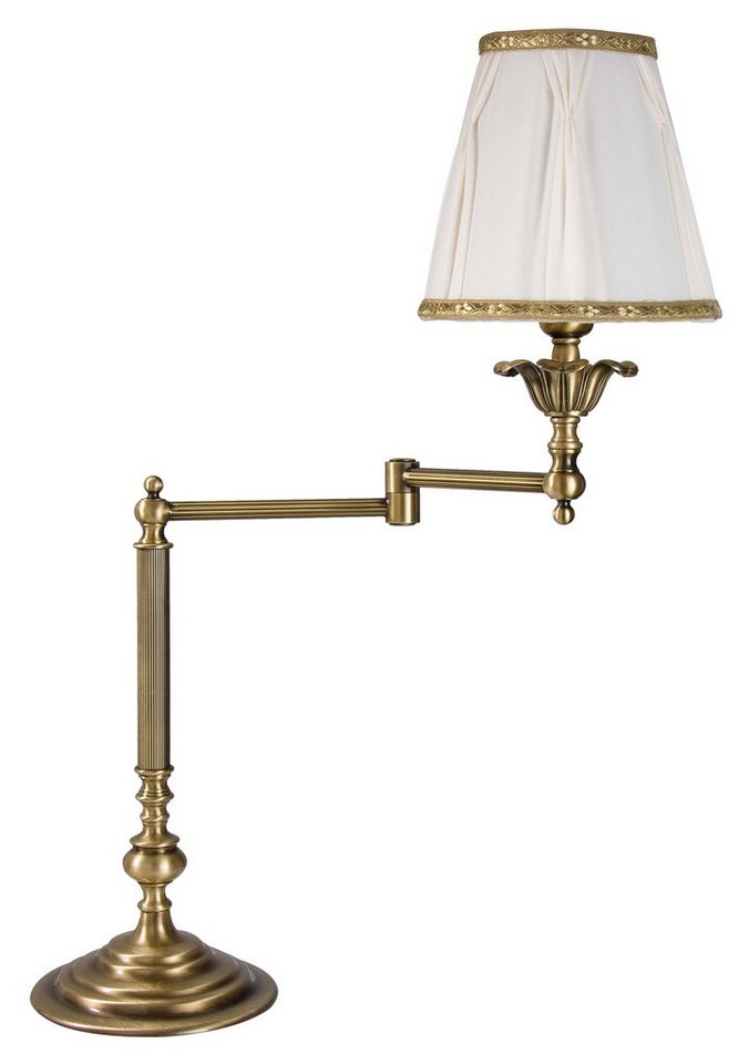 Licht-Erlebnisse Nachttischlampe LONDON, ohne Leuchtmittel, Tischlampe Schlafzimmer Echt-Messing E14 Premium Nachtlicht Klassisch von Licht-Erlebnisse