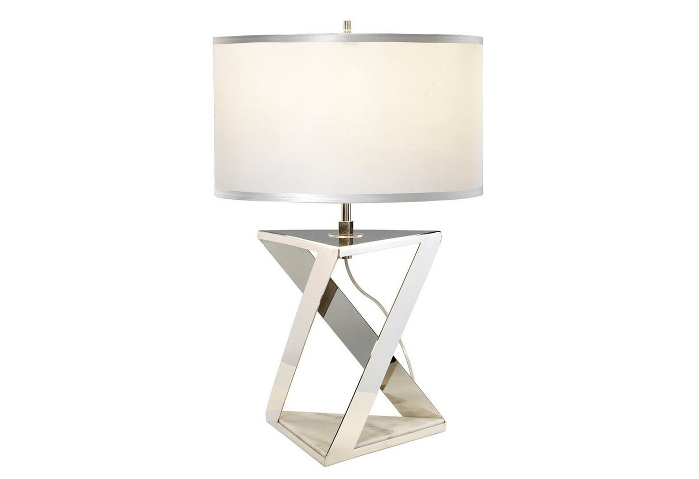 Licht-Erlebnisse Nachttischlampe MARBLE, ohne Leuchtmittel, Designer Tischlampe Modern Marmor Fuß 71cm hoch von Licht-Erlebnisse