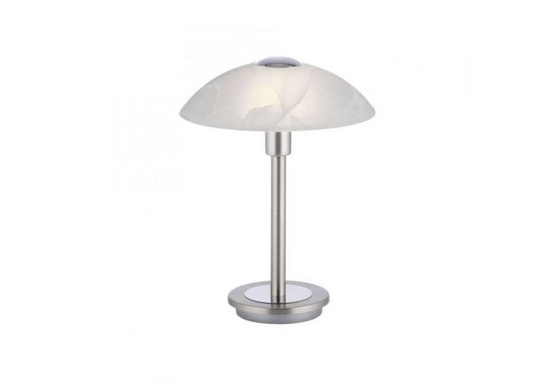 Licht-Erlebnisse Nachttischlampe NARTOS, LED fest integriert, Warmweiß, LED dimmbar Glas Metall Touch Schalter 28 cm in Silber Weiß rund Licht-Erlebnisse Nachttischlampe NARTOS, LED fest integriert, Warmweiß, LED dimmbar Glas Metall Touch Schalter 28 cm in Silber Weiß rund von Licht-Erlebnisse