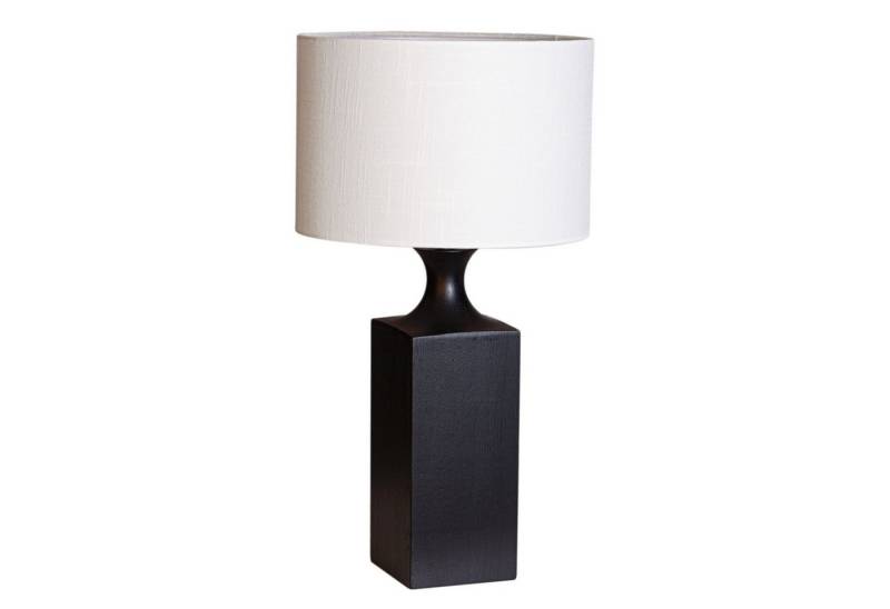 Licht-Erlebnisse Nachttischlampe PETTER, ohne Leuchtmittel, Stoff Holz 56 cm Schwarz Weiß E27 Kabelschalter Modern Licht-Erlebnisse Nachttischlampe PETTER, ohne Leuchtmittel, Stoff Holz 56 cm Schwarz Weiß E27 Kabelschalter Modern von Licht-Erlebnisse