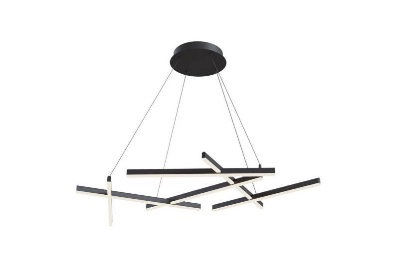 Licht-Erlebnisse Pendelleuchte AIRO, LED fest integriert, Warmweiß, LED Aluminium warmweiß 3000 K 3100 lm B: 101 cm H: max. 66 cm Schwarz Licht-Erlebnisse Pendelleuchte AIRO, LED fest integriert, Warmweiß, LED Aluminium warmweiß 3000 K 3100 lm B: 101 cm H: max. 66 cm Schwarz von Licht-Erlebnisse