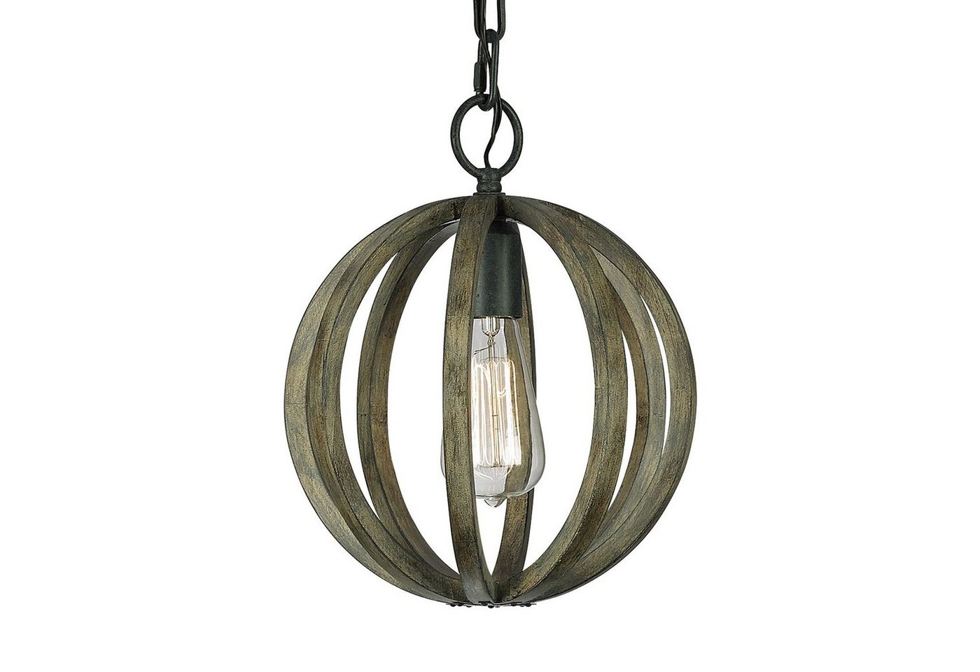 Licht-Erlebnisse Pendelleuchte ARBARO, ohne Leuchtmittel, Hängelampe Esszimmer Esstisch Natur E27 Holz Modern Hängeleuchte von Licht-Erlebnisse