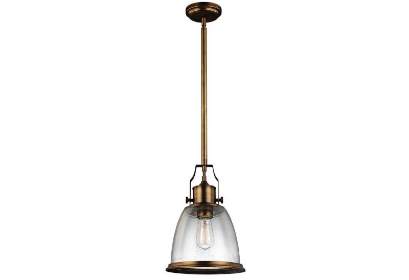 Licht-Erlebnisse Pendelleuchte BABKA, ohne Leuchtmittel, Hängeleuchte Messing E27 Glas Metall Industrie Design Hängelampe von Licht-Erlebnisse