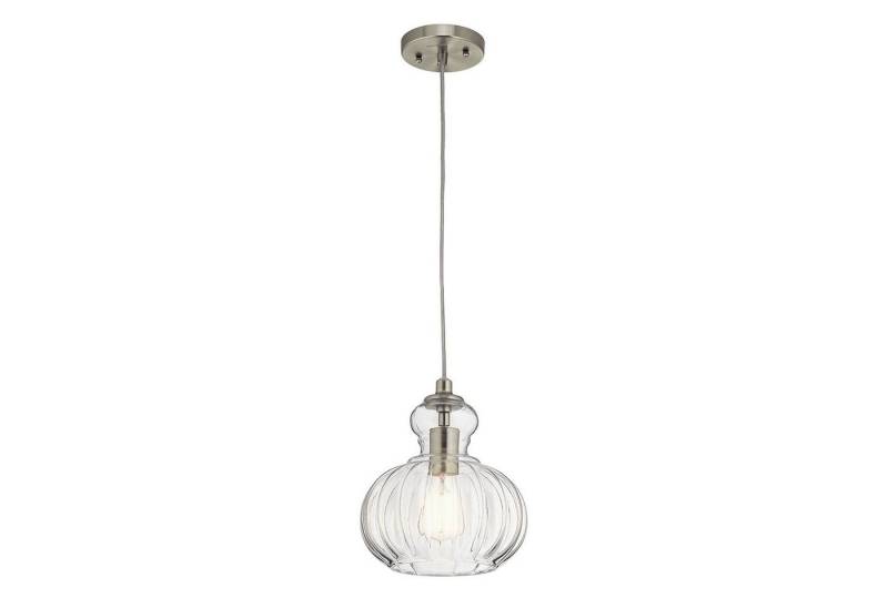 Licht-Erlebnisse Pendelleuchte BALESIA, ohne Leuchtmittel, Hängelampe Glas Metall E27 Vintage Hängeleuchte Esszimmer Wohnzimmer von Licht-Erlebnisse