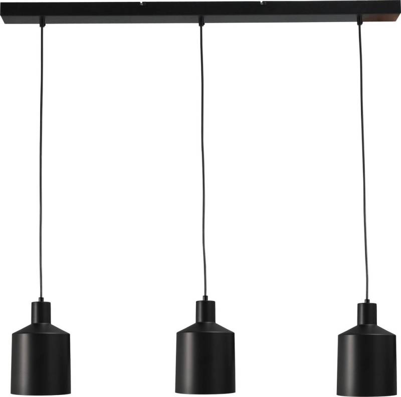 Licht-Erlebnisse Pendelleuchte BORIS, ohne Leuchtmittel, Hängeleuchte Esstisch Esszimmer Schwarz E27 Metall Industrie Design von Licht-Erlebnisse