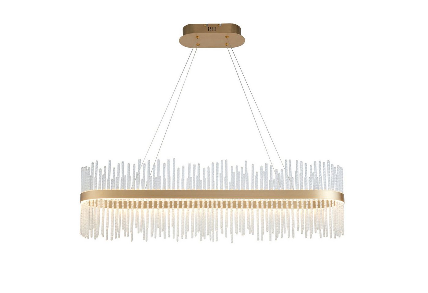 Licht-Erlebnisse Pendelleuchte CAIRNS, LED, Warmweiß, Metall Glas H: max. 165 cm Up Down in Gold gebürstet 3000 K warmweiß Licht-Erlebnisse Pendelleuchte CAIRNS, LED, Warmweiß, Metall Glas H: max. 165 cm Up Down in Gold gebürstet 3000 K warmweiß von Licht-Erlebnisse