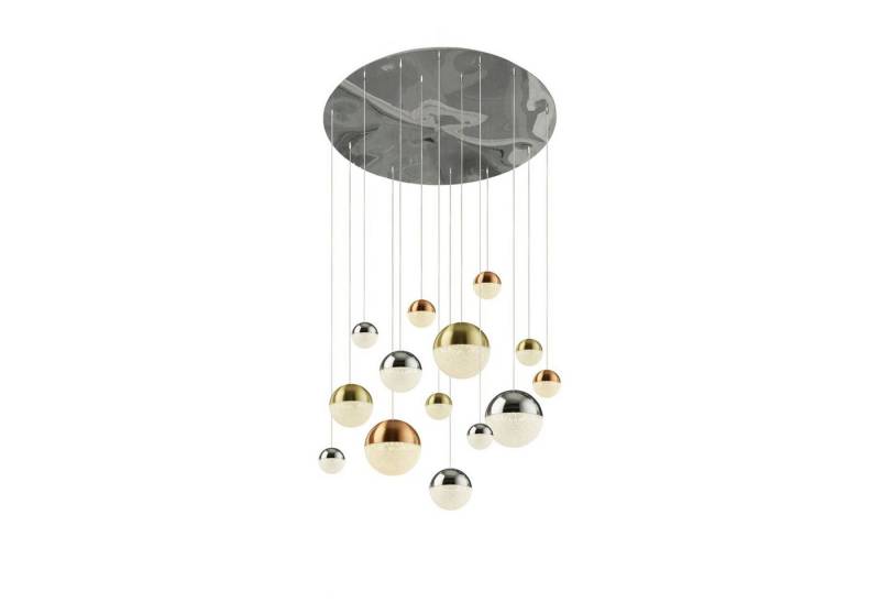 Licht-Erlebnisse Pendelleuchte CLARK, LED, Neutralweiß, LED in Chrom Kupfer Messing 4000 K 4467 lm D: 70 cm Metall Retro Licht-Erlebnisse Pendelleuchte CLARK, LED, Neutralweiß, LED in Chrom Kupfer Messing 4000 K 4467 lm D: 70 cm Metall Retro von Licht-Erlebnisse