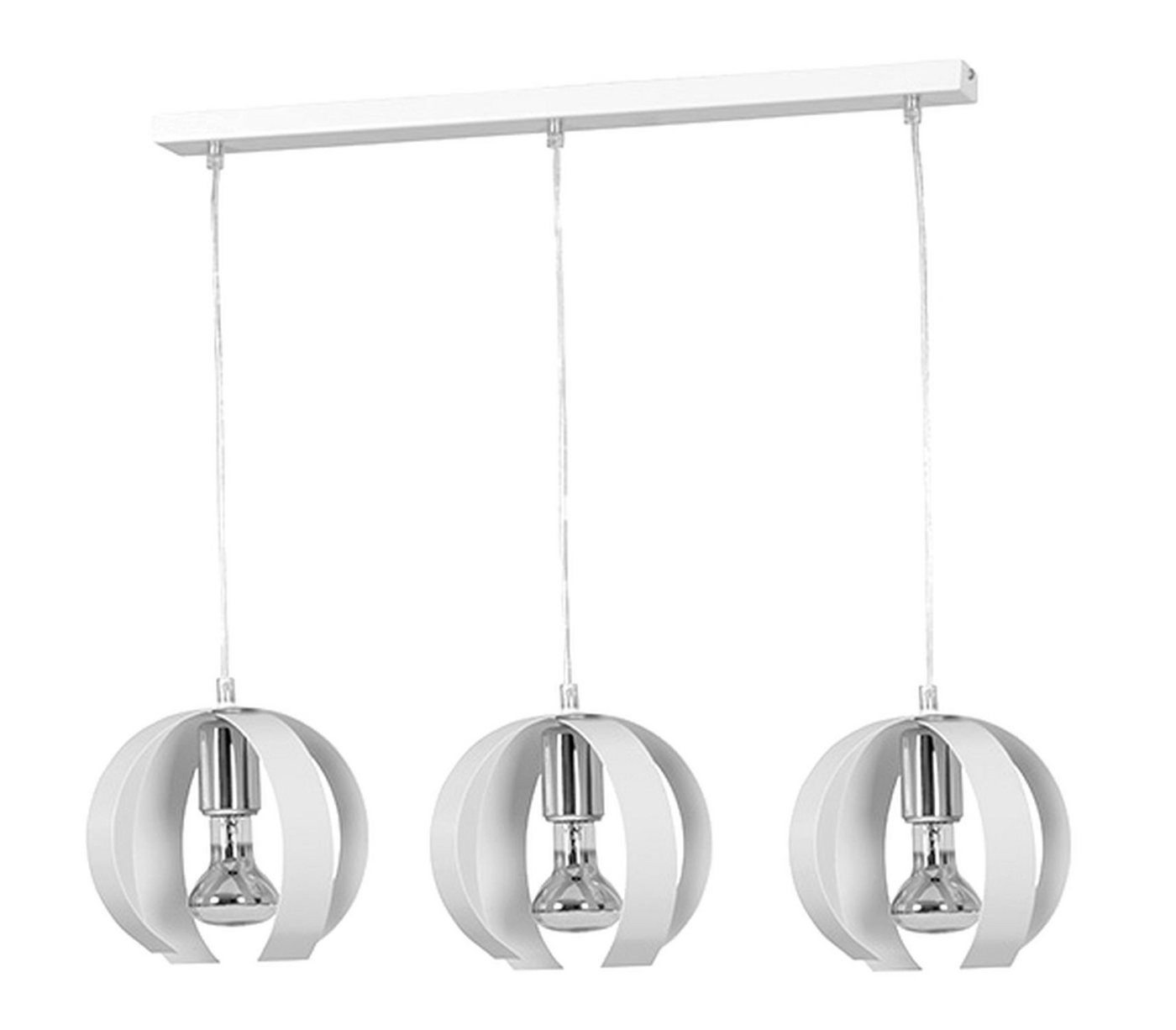 Licht-Erlebnisse Pendelleuchte DANI, ohne Leuchtmittel, Hängelampe Metall 66cm lang Weiß Esstisch Licht-Erlebnisse Pendelleuchte DANI, ohne Leuchtmittel, Hängelampe Metall 66cm lang Weiß Esstisch von Licht-Erlebnisse